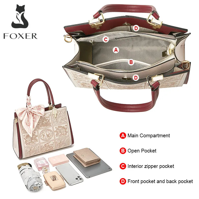 Scarf Accent Office Tote