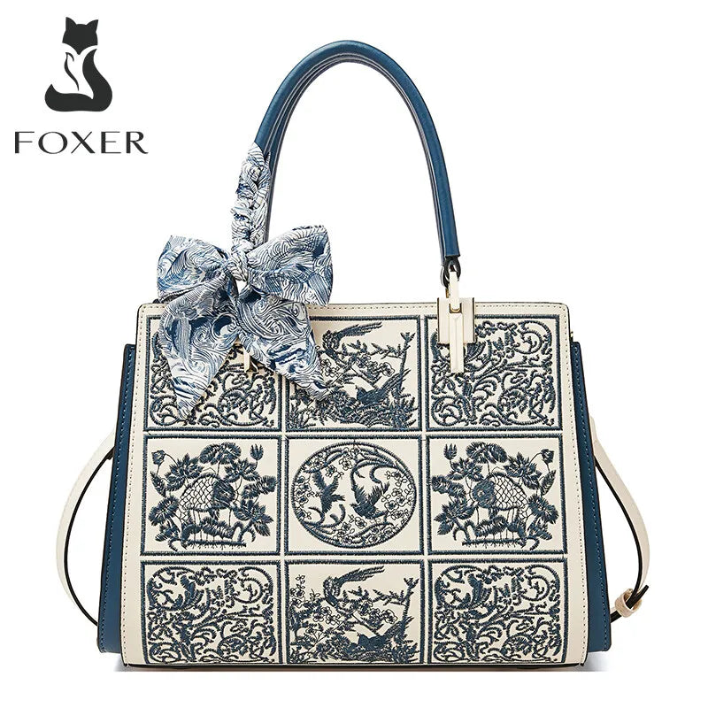 Scarf Accent Office Tote