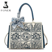 Scarf Accent Office Tote