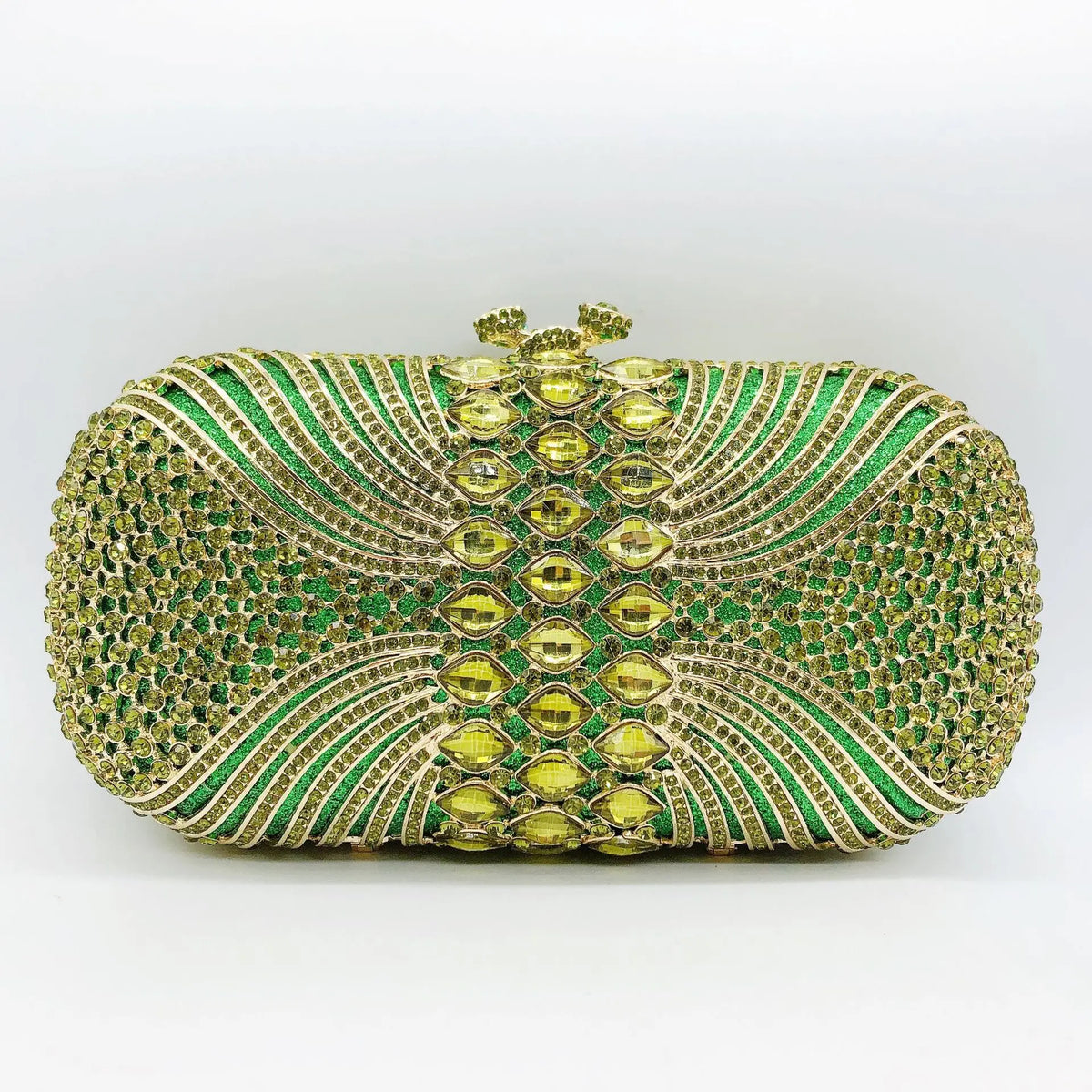 Hollow Rhinestone Tassel Clutch