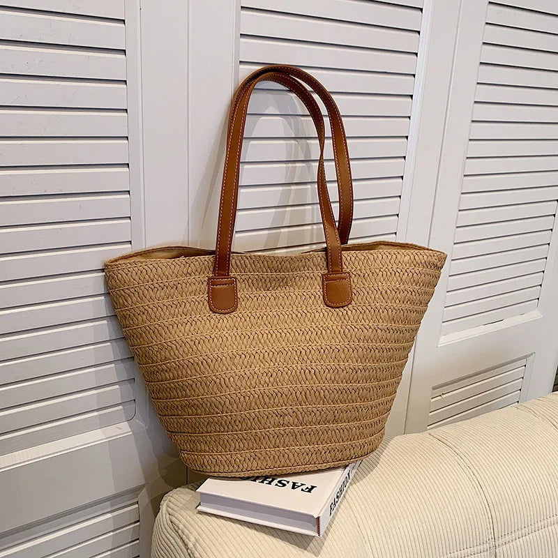 Woven Straw Beach Tote