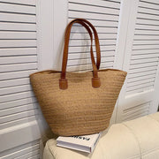 Woven Straw Beach Tote