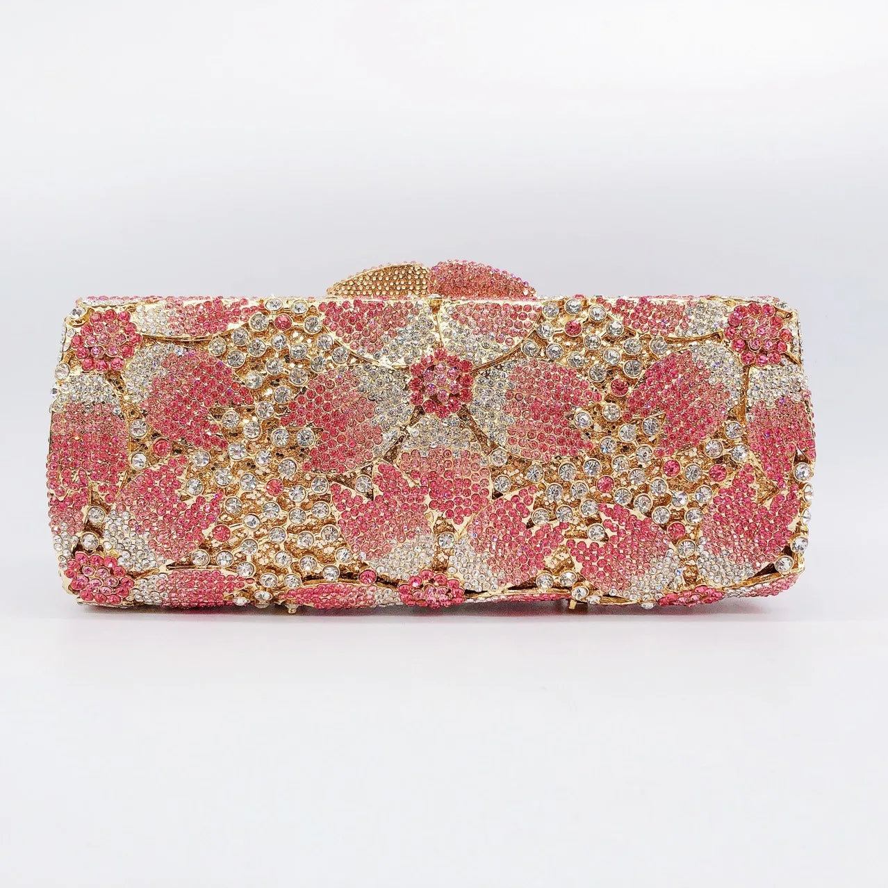 Hollow Rhinestone Tassel Clutch