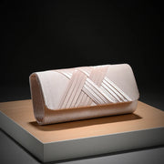 Striped Envelope Shoulder Clutch