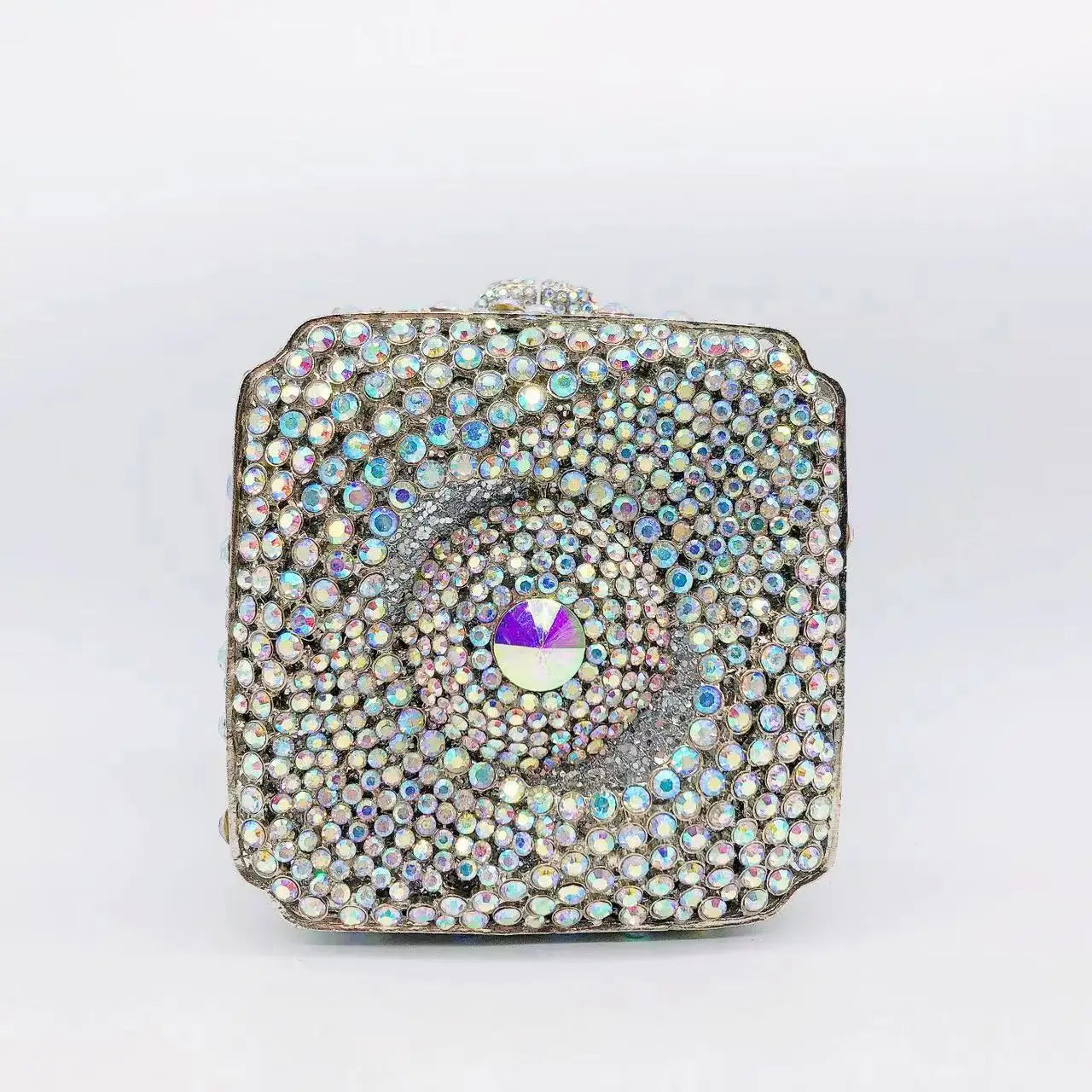 Hollow Rhinestone Tassel Clutch