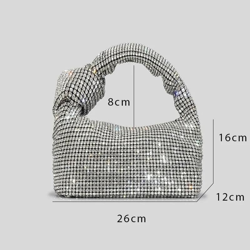 Crystal Knot Handle Clutch