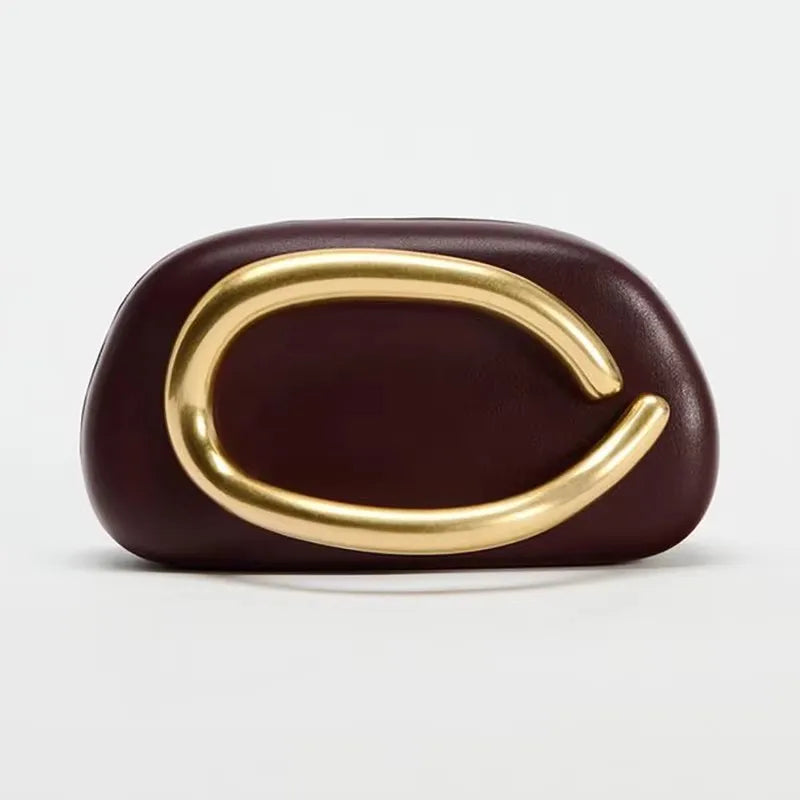 Metallic Closure Evening Clutch