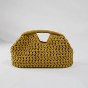 Woven Straw Chain Handbag