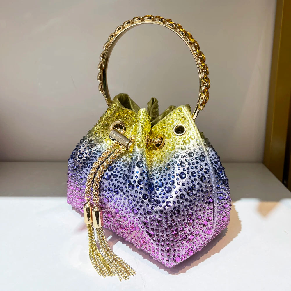 Crystal Bucket Evening Bag