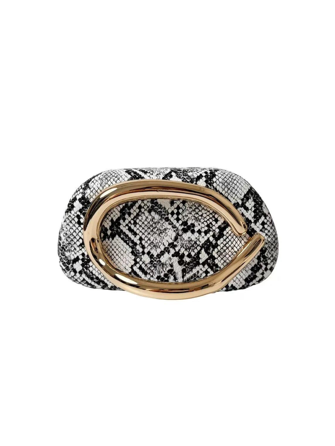 Metallic Closure Evening Clutch