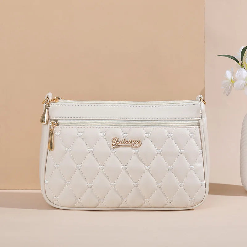 Fur Accent Satchel Bag