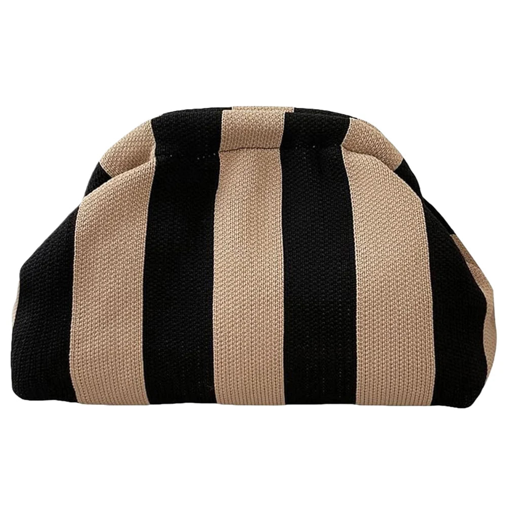 Crochet Ruched Shell Clutch