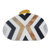 Pearl Acrylic Oval Clutch