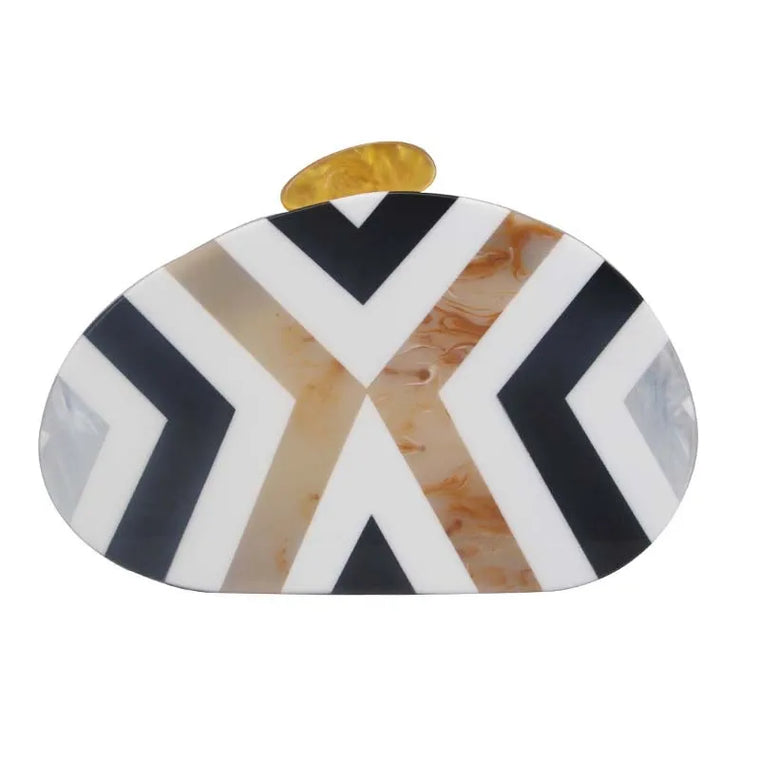Pearl Acrylic Oval Clutch
