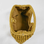 Woven Straw Chain Handbag