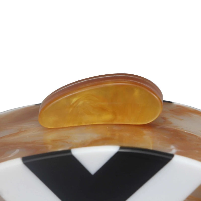Pearl Acrylic Oval Clutch