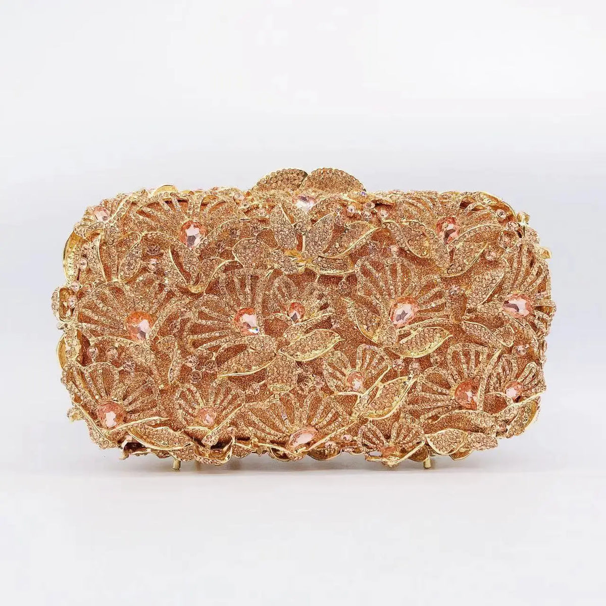 Hollow Rhinestone Tassel Clutch