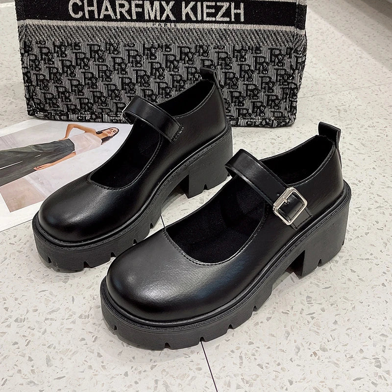 Vintage Platform Buckle Pumps
