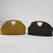 Woven Straw Chain Handbag