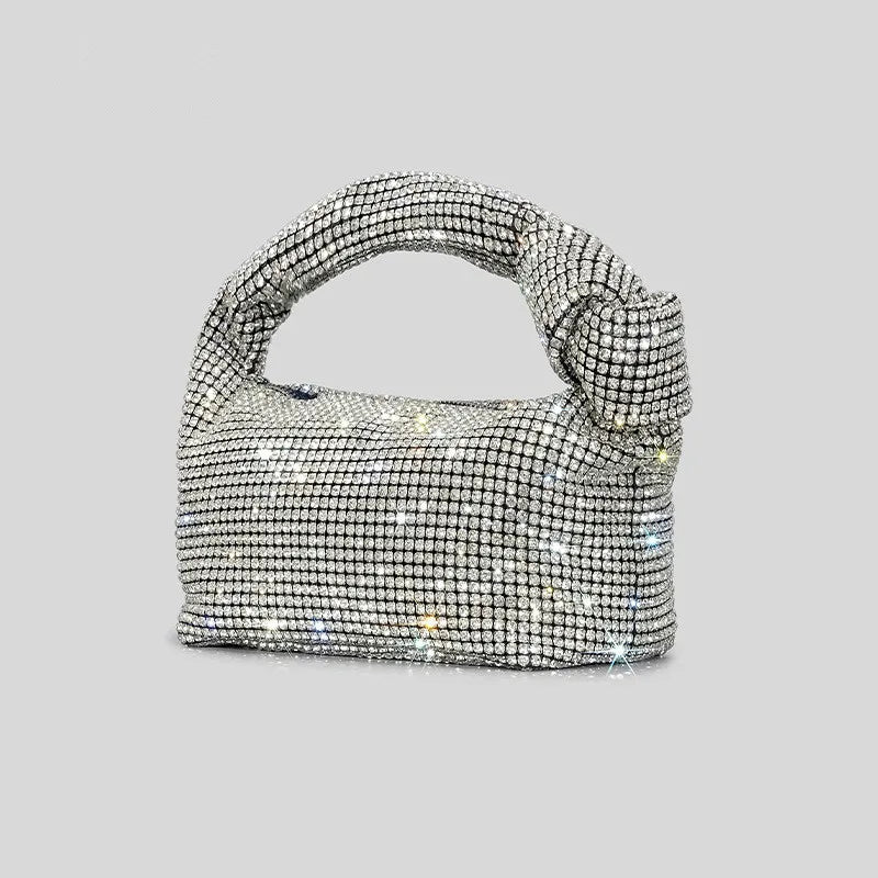Crystal Knot Handle Clutch