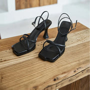 Square Toe Block Sandals