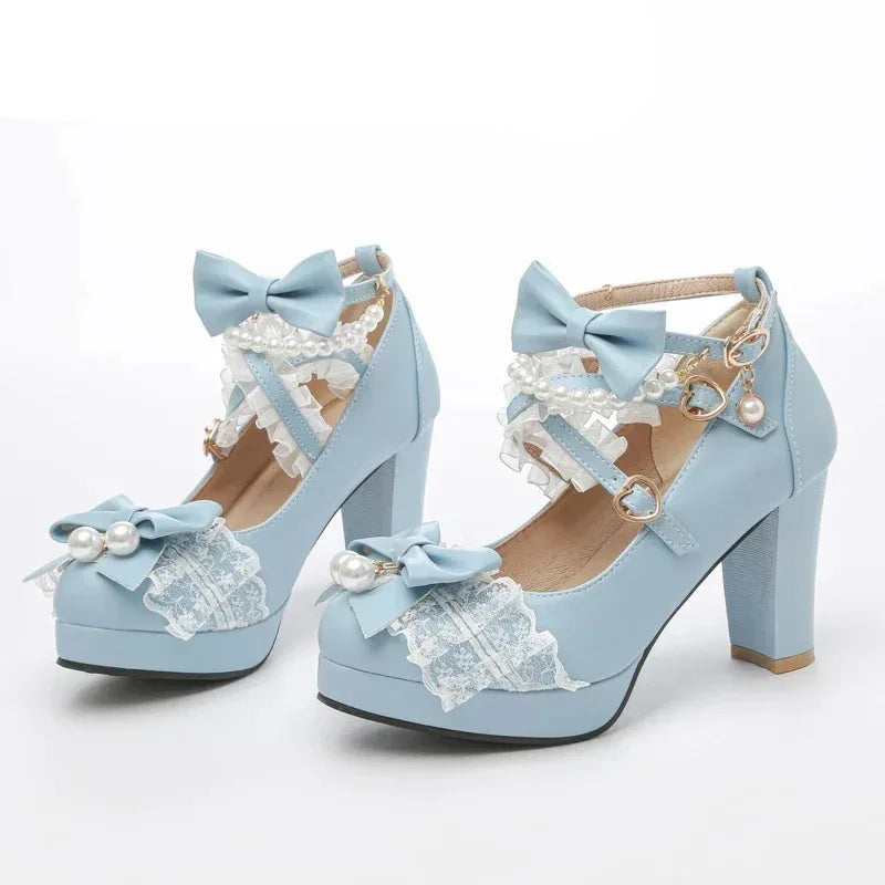 Strawberry Bow Mary Janes