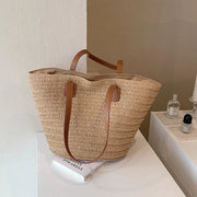 Woven Straw Beach Tote