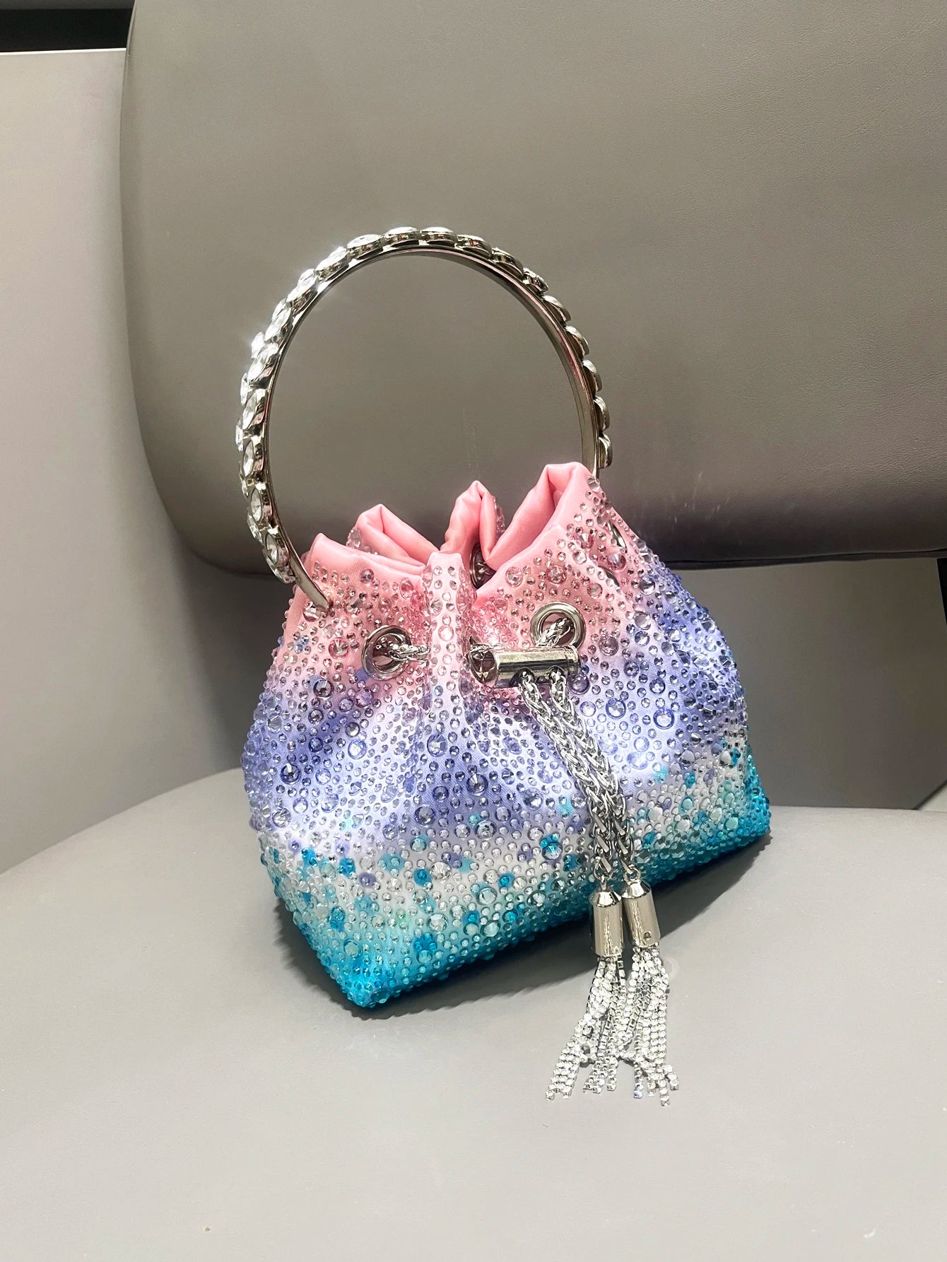 Crystal Bucket Evening Bag