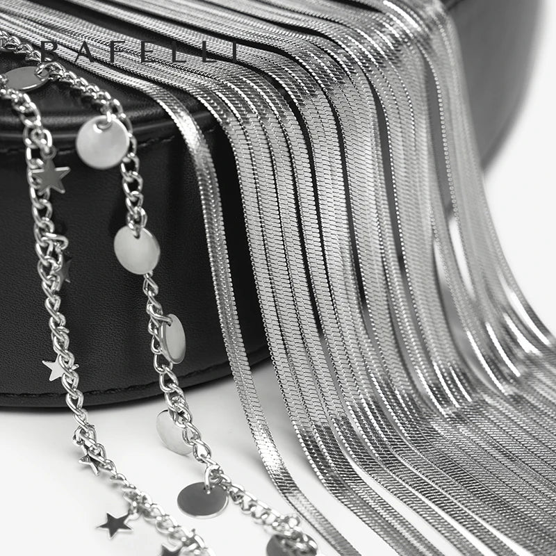 Leather Tassel Saddle Bag