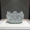 Alizekerr Swan Shaped Rhinestone Evening Bags Women Boutique Gorgeous Diamond Metal Clutch Purses And Handbags Wedding Party