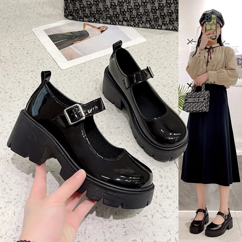 Vintage Platform Buckle Pumps