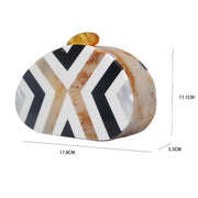 Pearl Acrylic Oval Clutch