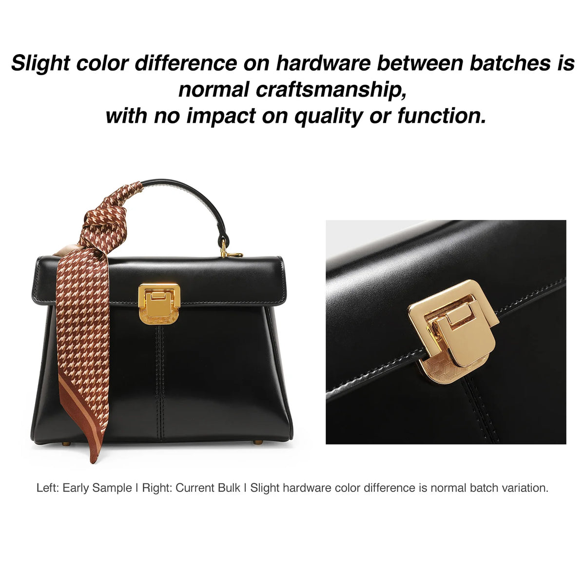 Scarf Detail Leather Handbag