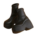 Brand Women Boots Gothic Style Platform Women Ankle Boots High Quality Walking Comfy Woman Shoes New Sexy High Heels Big Size 43