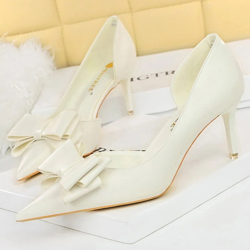 Bow Knot Stiletto Pumps