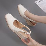 Woven Espadrille Ankle Sandals