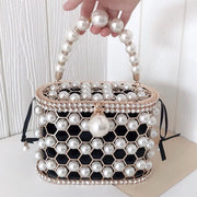 Pearl Metallic Bucket Clutch