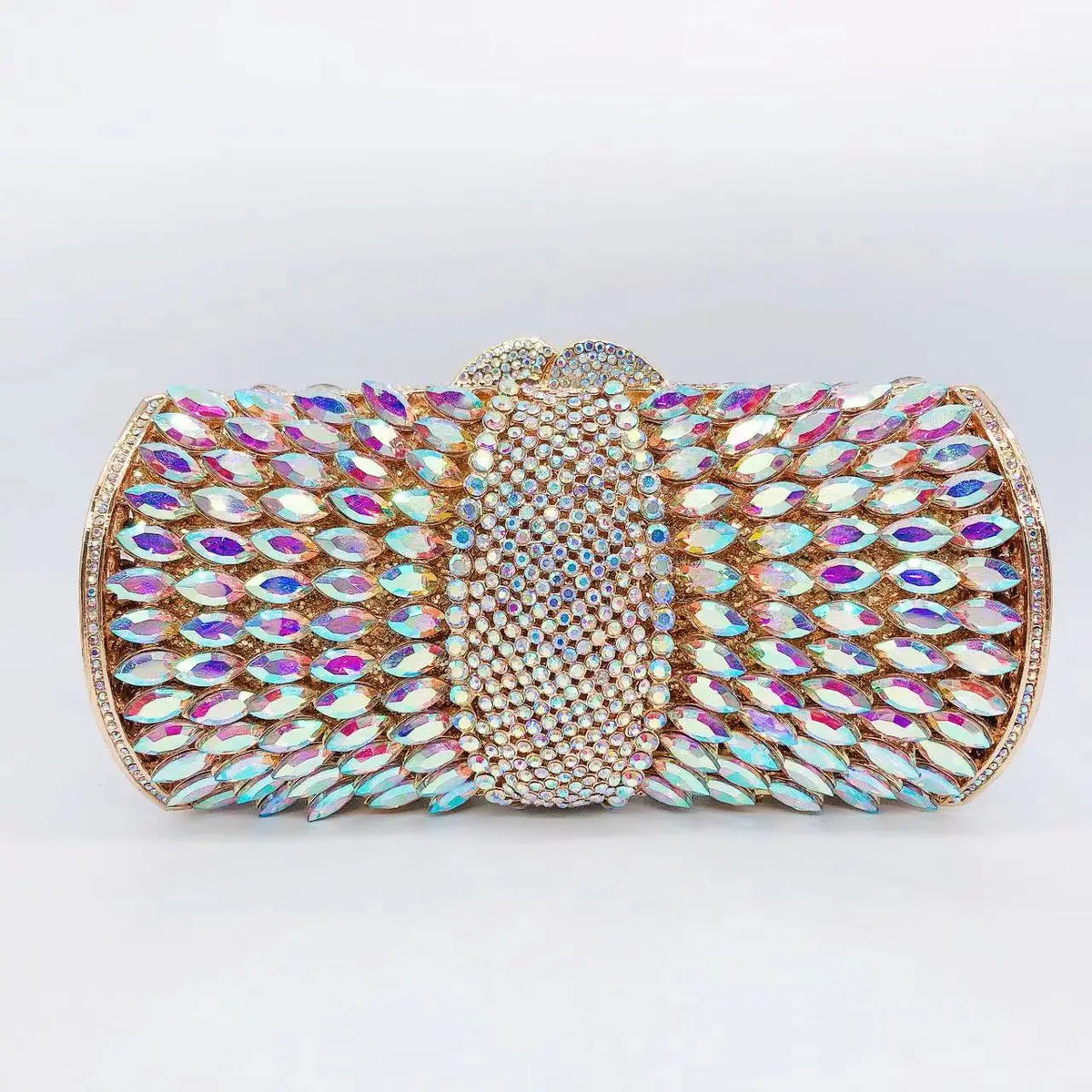Hollow Rhinestone Tassel Clutch