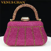 Rhinestone Handle Evening Clutch