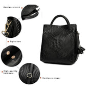 Woven Cowhide Commuter Handbag
