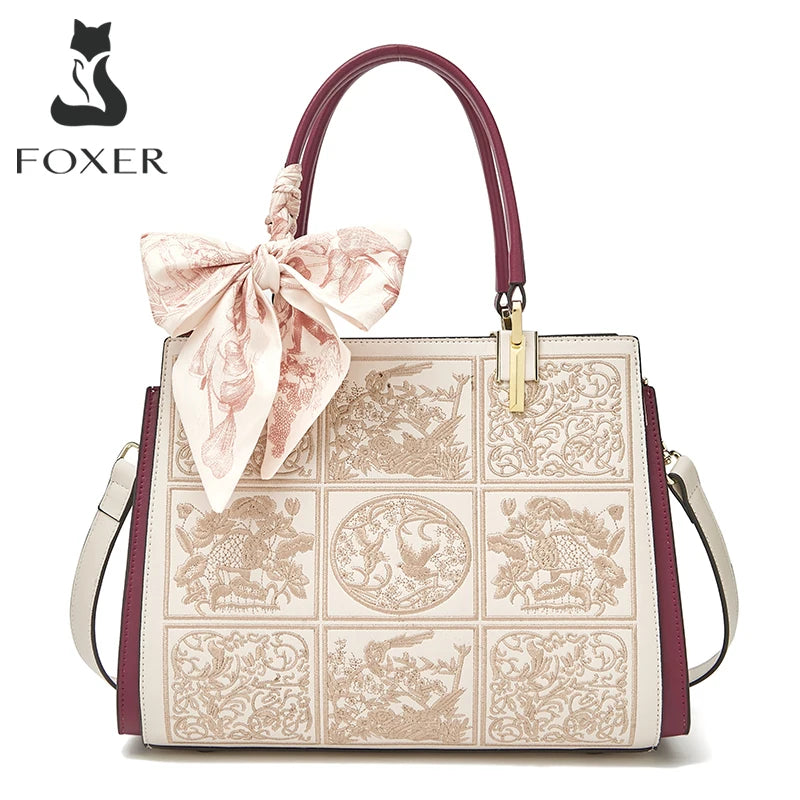 Scarf Accent Office Tote