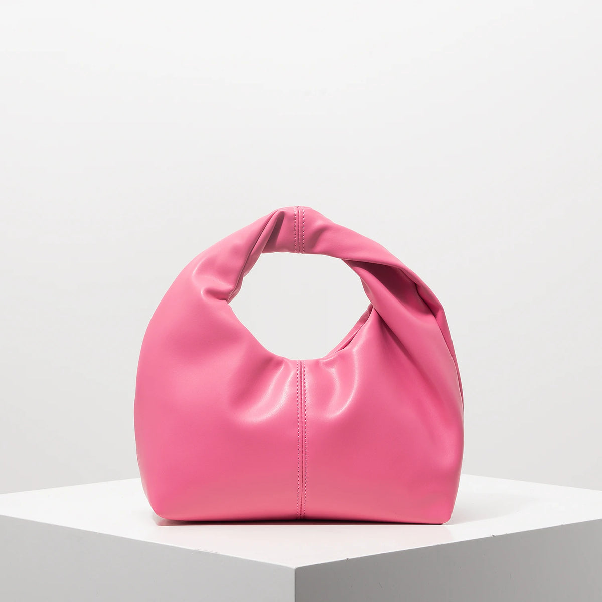 Ruched Twist Square Clutch