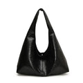 Big Black Shoulder Bags for Women Large Hobo Shopper Bag Solid Color Quality Soft Leather Crossbody Handbag Lady Travel Tote Bag