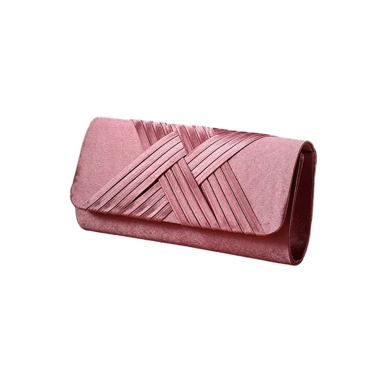 Striped Envelope Shoulder Clutch