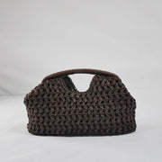 Woven Straw Chain Handbag