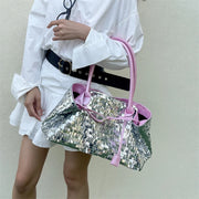 Sequined Underarm Evening Tote