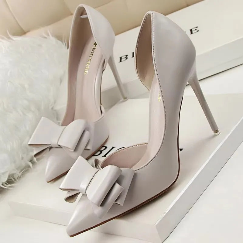 Bow Knot Stiletto Pumps