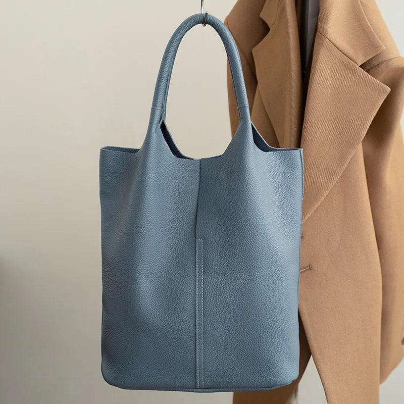 Soft Cowhide Bucket Tote