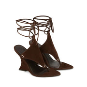 Lace Up Wedge Sandals