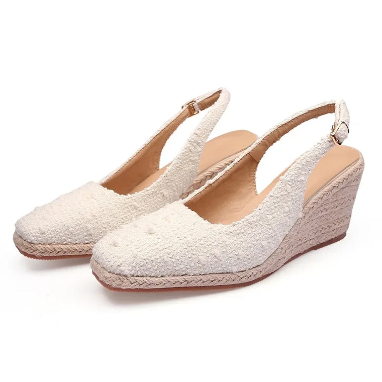Woven Espadrille Ankle Sandals